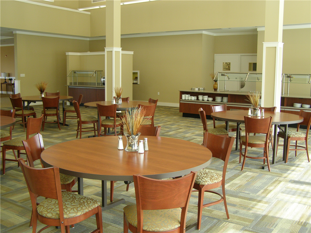 The Dining Room can be configured for up to 125 people.
