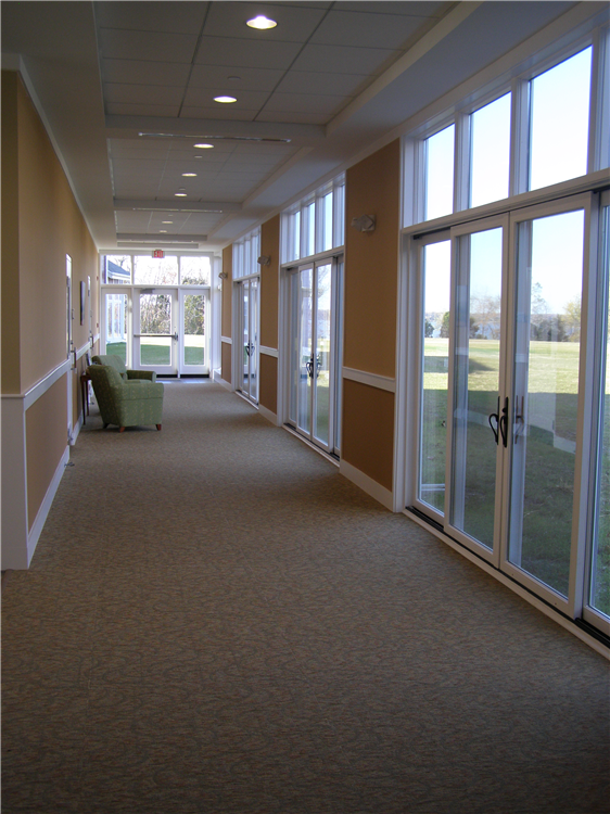 Windows throughout the center invite in views of the natural beauty around us.